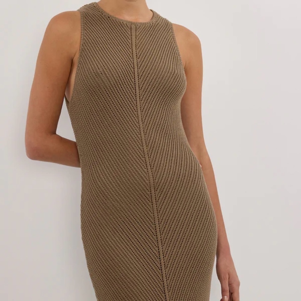 DISSH BLOOM OLIVE CROCHET MAXI DRESS - Picture 3 of 6